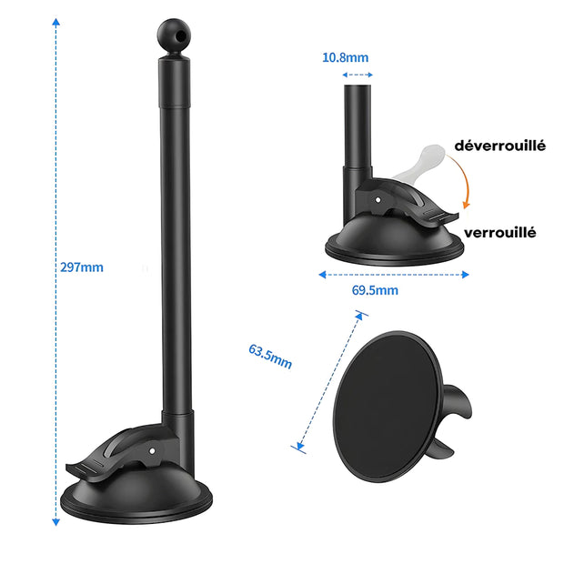 Support Téléphone Voiture Pare Brise Magnétique