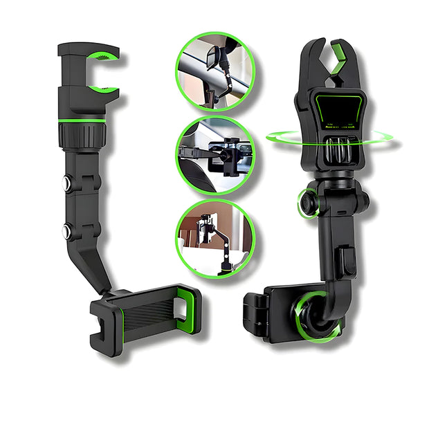support telephone voiture retroviseur multifonction