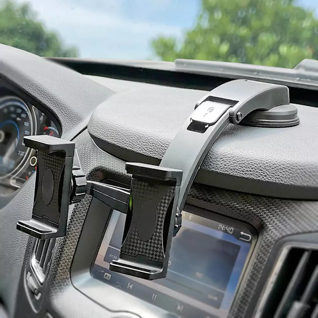 Support Telephone Voiture Ventouse Double pince