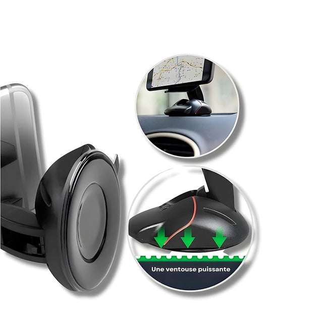 Support Telephone Voiture Ventouse pliant